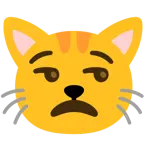unamused face + cat face
