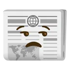 unamused face + newspaper