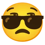 unamused face + smiling face with sunglasses