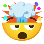 unamused face + exploding head