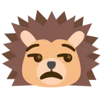 unamused face + hedgehog