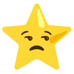 unamused face + star