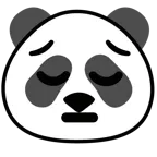 düşünceli yüz + panda
