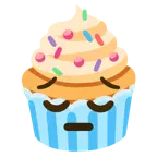 düşünceli yüz + cupcake