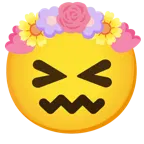 cara de frustración + tulipán