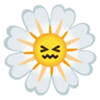 cara de frustración + flor