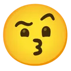 وجه يقبّل + وجه بحاجب مرفوع