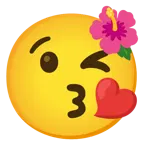 وجه يرسل قبلة + كركديه
