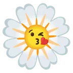 وجه يرسل قبلة + زهرة