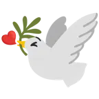 وجه يرسل قبلة + حمامة