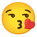 وجه يرسل قبلة + وجه غير مستمتع