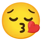 وجه يرسل قبلة + وجه متأمل