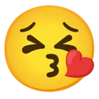 وجه يرسل قبلة + وجه جاد