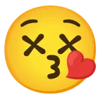 وجه يرسل قبلة + وجه دائخ