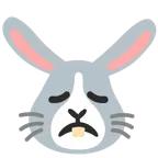 disappointed face + rabbit face
