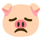 disappointed face + pig face