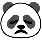 disappointed face + panda