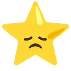 disappointed face + star