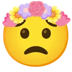 cara preocupada + tulipán