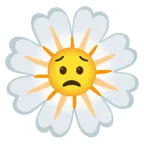 cara preocupada + flor