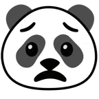 cara preocupada + panda