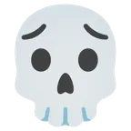 cara preocupada + calavera