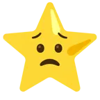 cara preocupada + estrella