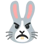 angry face + rabbit face