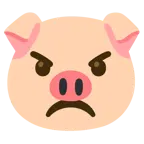 angry face + pig face