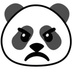 angry face + panda
