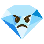angry face + gem stone