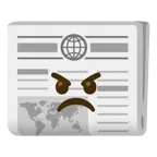 angry face + newspaper