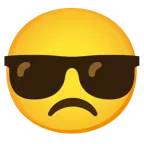 angry face + smiling face with sunglasses