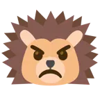 angry face + hedgehog