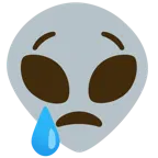 cara llorando + alienígena