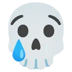 cara llorando + calavera