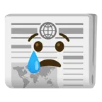 cara llorando + periódico