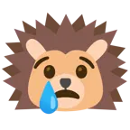 cara llorando + erizo