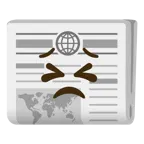 entschlossenes Gesicht + Zeitung