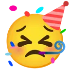 cara desesperada + cara de fiesta