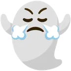 face with steam from nose + ghost
