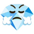 face with steam from nose + gem stone