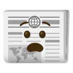 udręczona twarz + gazeta