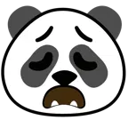erschöpftes Gesicht + Panda