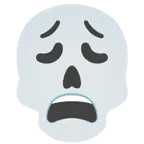 erschöpftes Gesicht + Totenkopf