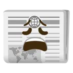 erschöpftes Gesicht + Zeitung