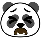 müdes Gesicht + Panda