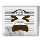 müdes Gesicht + Zeitung
