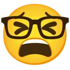 müdes Gesicht + Strebergesicht
