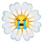 وجه يبكي بكاءً مرتفعًا + زهرة